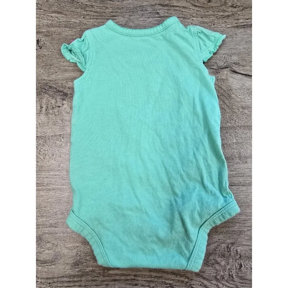 Carhartt Baby Girl Size 3 Month Short Sleeve Bodysuit My Tractor Is Pink Farm